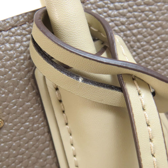 MICHAEL KORS Handbag leather gray logoMetal 2WAY Women Used Authentic