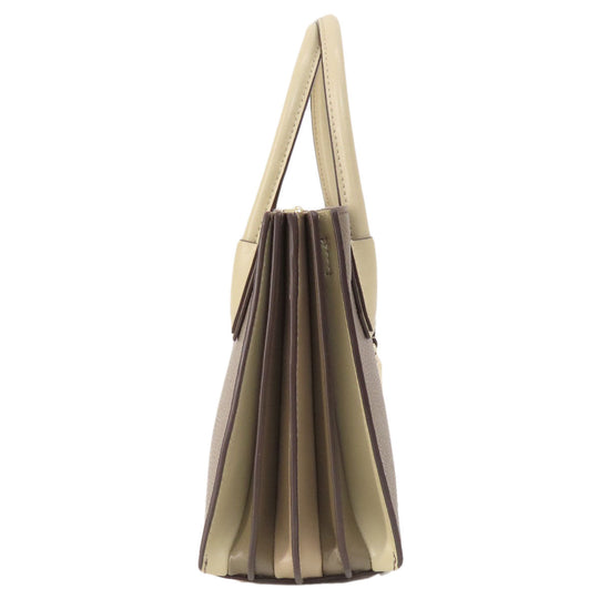 MICHAEL KORS Handbag leather gray logoMetal 2WAY Women Used Authentic