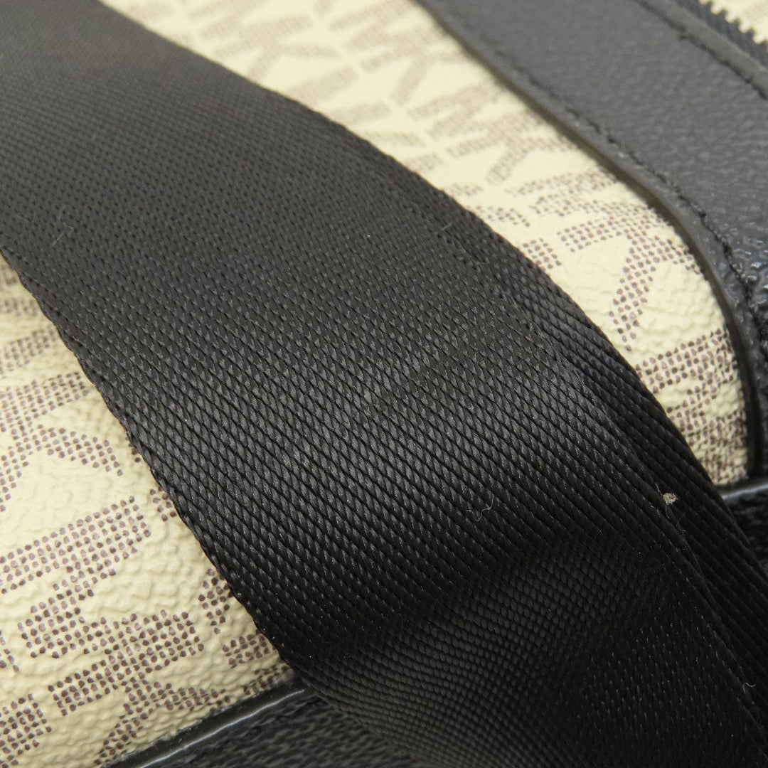 MICHAEL KORS Shoulder Bag leather beige MK signature Women Used Authentic