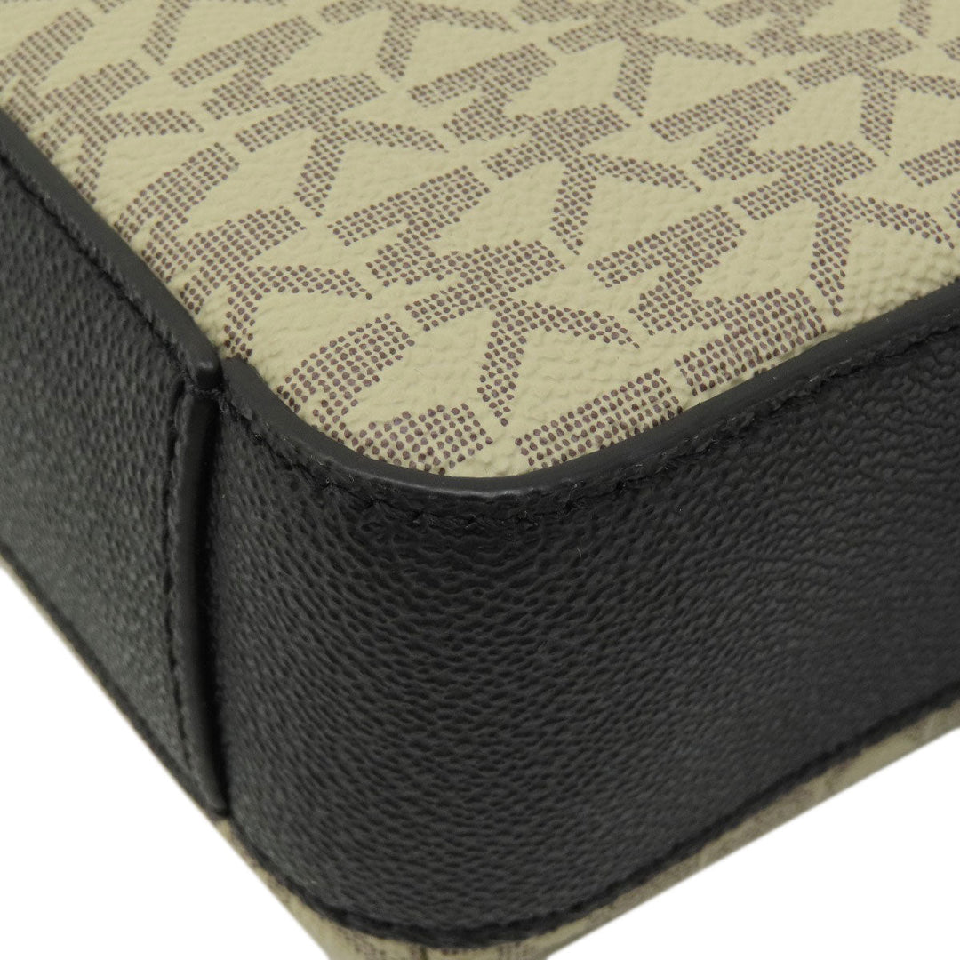 MICHAEL KORS Shoulder Bag leather beige MK signature Women Used Authentic