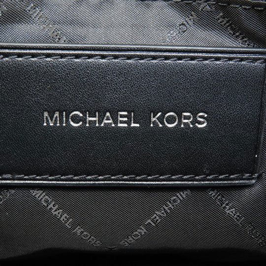 MICHAEL KORS Shoulder Bag leather beige MK signature Women Used Authentic