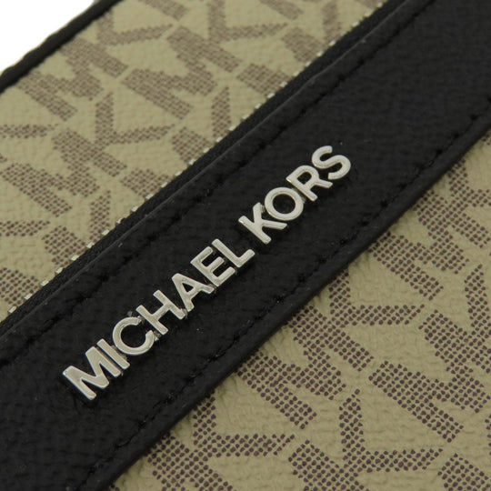 MICHAEL KORS Shoulder Bag leather beige MK signature Women Used Authentic