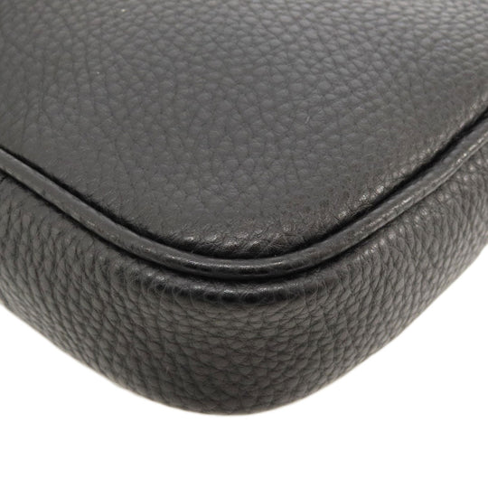 MICHAEL KORS Shoulder Bag canvas black MK signature Women Used Authentic