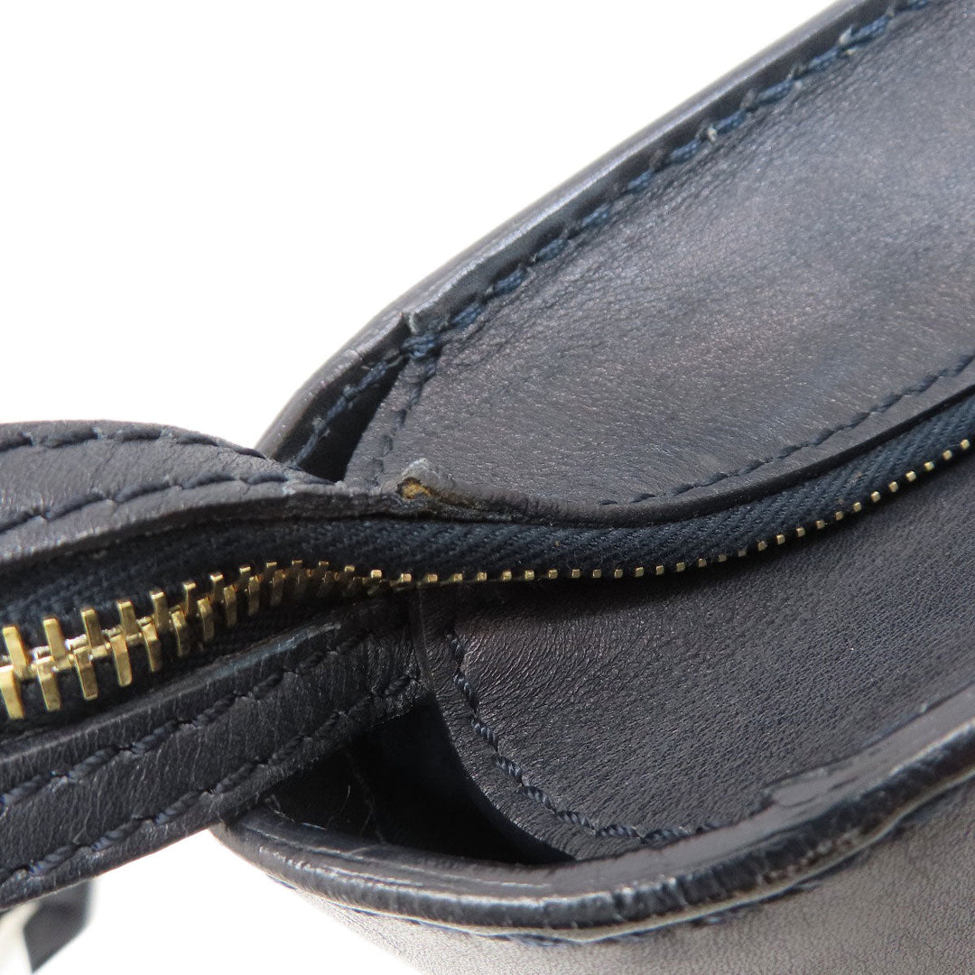 TOD�fS Handbag leather black 2WAY Women Used Authentic