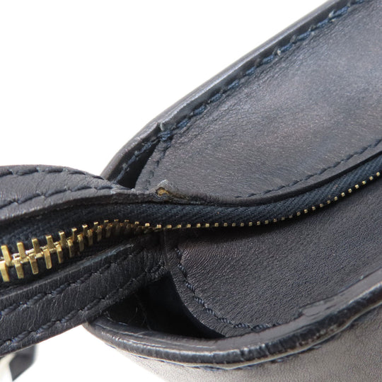 TOD�fS Handbag leather black 2WAY Women Used Authentic