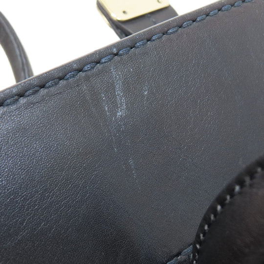 TOD�fS Handbag leather black 2WAY Women Used Authentic