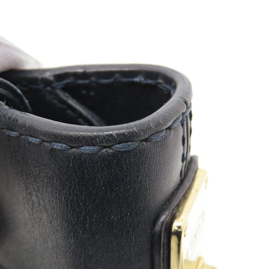 TOD�fS Handbag leather black 2WAY Women Used Authentic