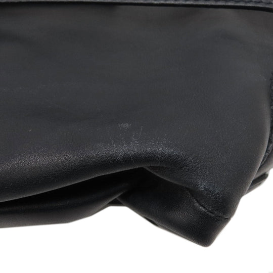TOD�fS Handbag leather black 2WAY Women Used Authentic