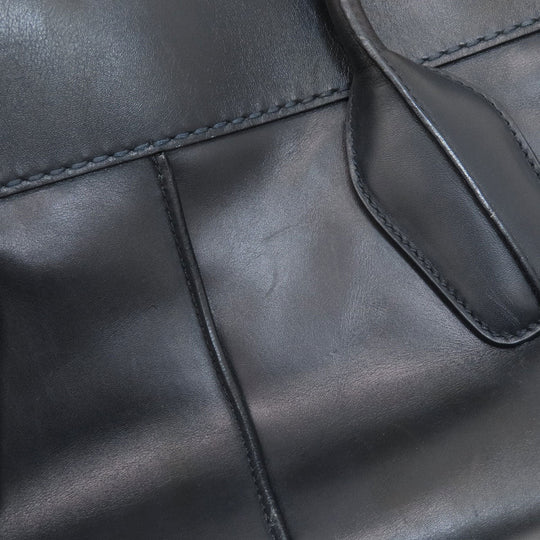 TOD�fS Handbag leather black 2WAY Women Used Authentic