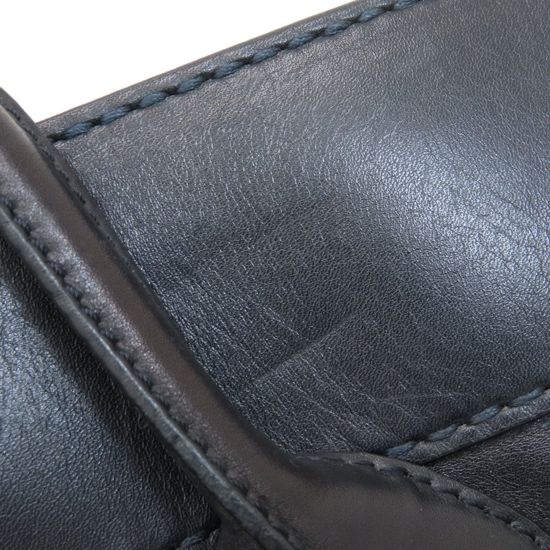 TOD�fS Handbag leather black 2WAY Women Used Authentic
