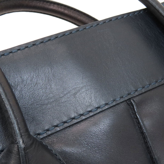 TOD�fS Handbag leather black 2WAY Women Used Authentic