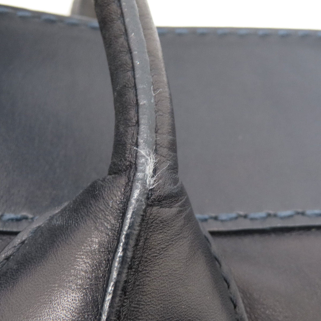 TOD�fS Handbag leather black 2WAY Women Used Authentic
