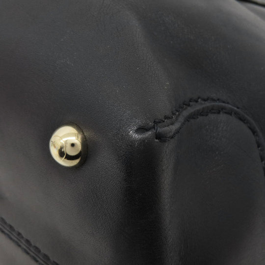 TOD�fS Handbag leather black 2WAY Women Used Authentic