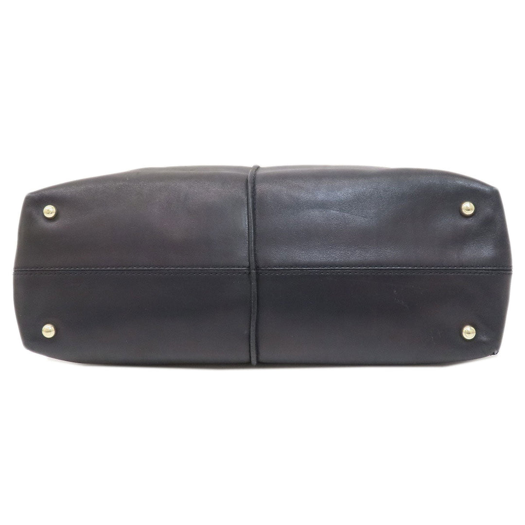 TOD�fS Handbag leather black 2WAY Women Used Authentic