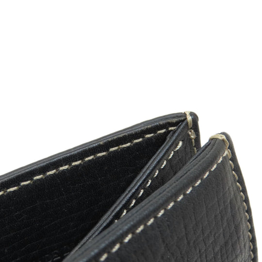 LOEWE Tote Bag leather black logo Women Used Authentic