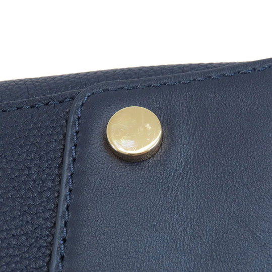 MICHAEL KORS Tote Bag leather Navy 2WAY Women Used Authentic