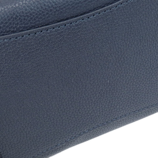 MICHAEL KORS Tote Bag leather Navy 2WAY Women Used Authentic