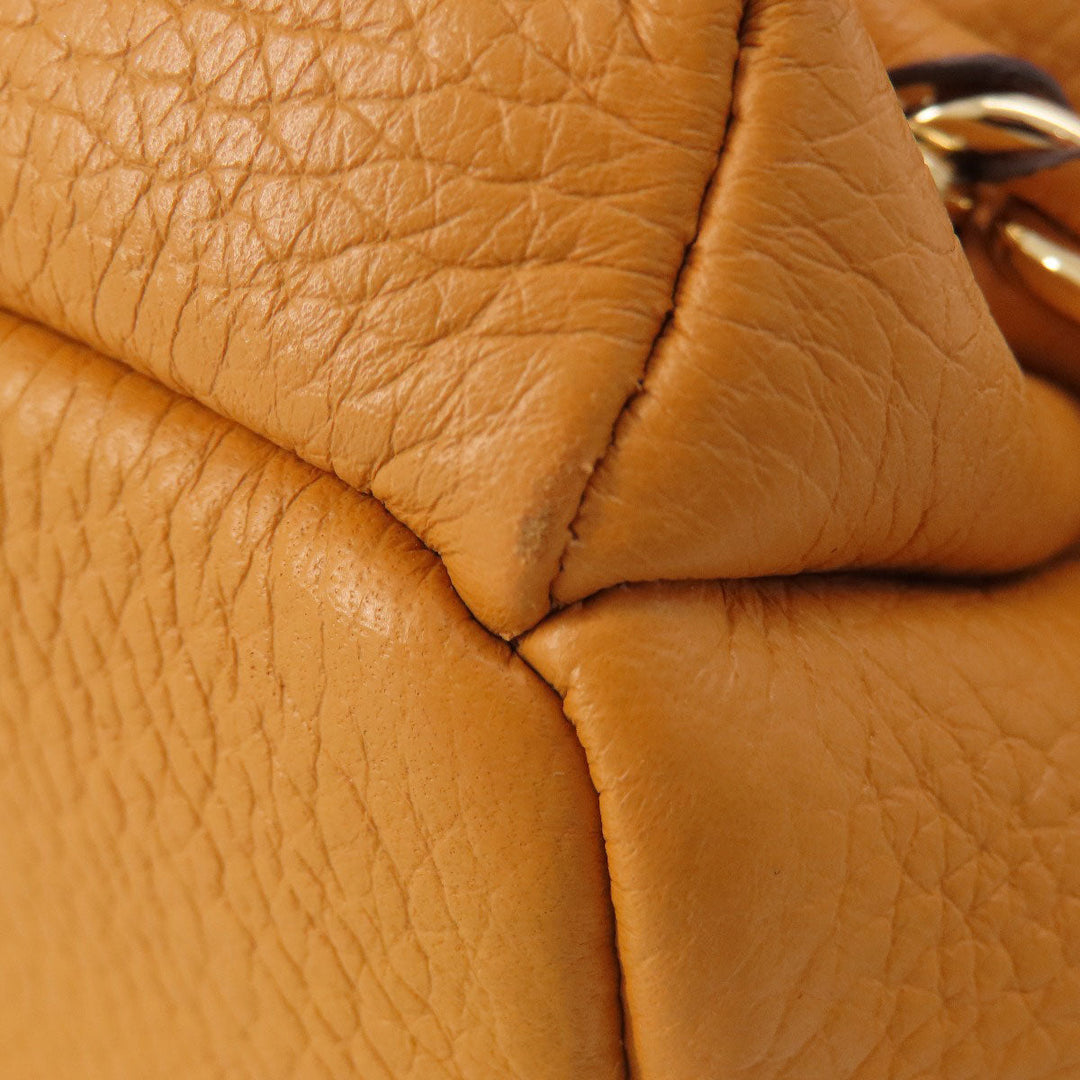 MICHAEL KORS Backpack leather yellow logo Women Used Authentic