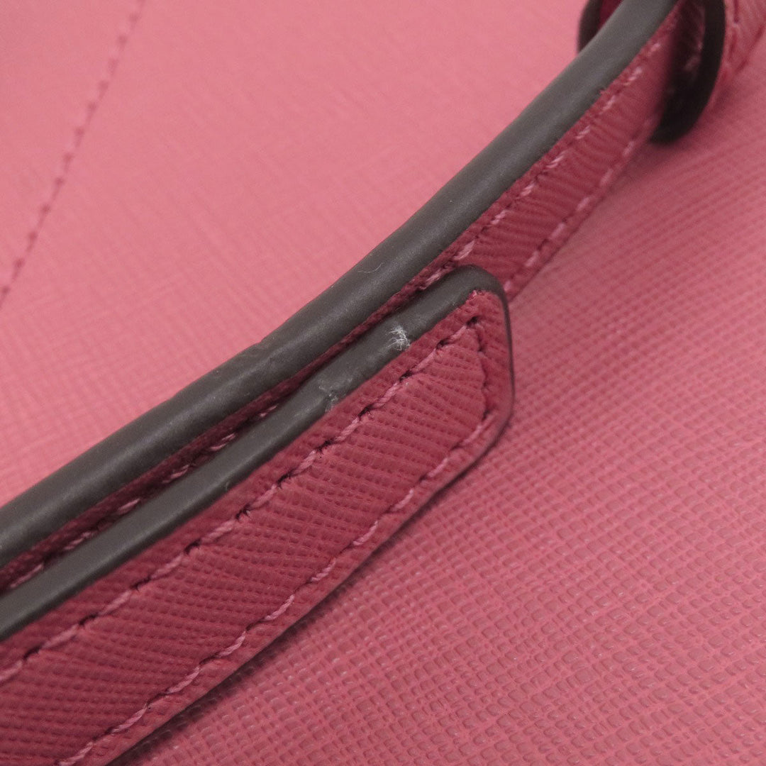 MICHAEL KORS Shoulder Bag PVC pink logoMetal Women Used Authentic