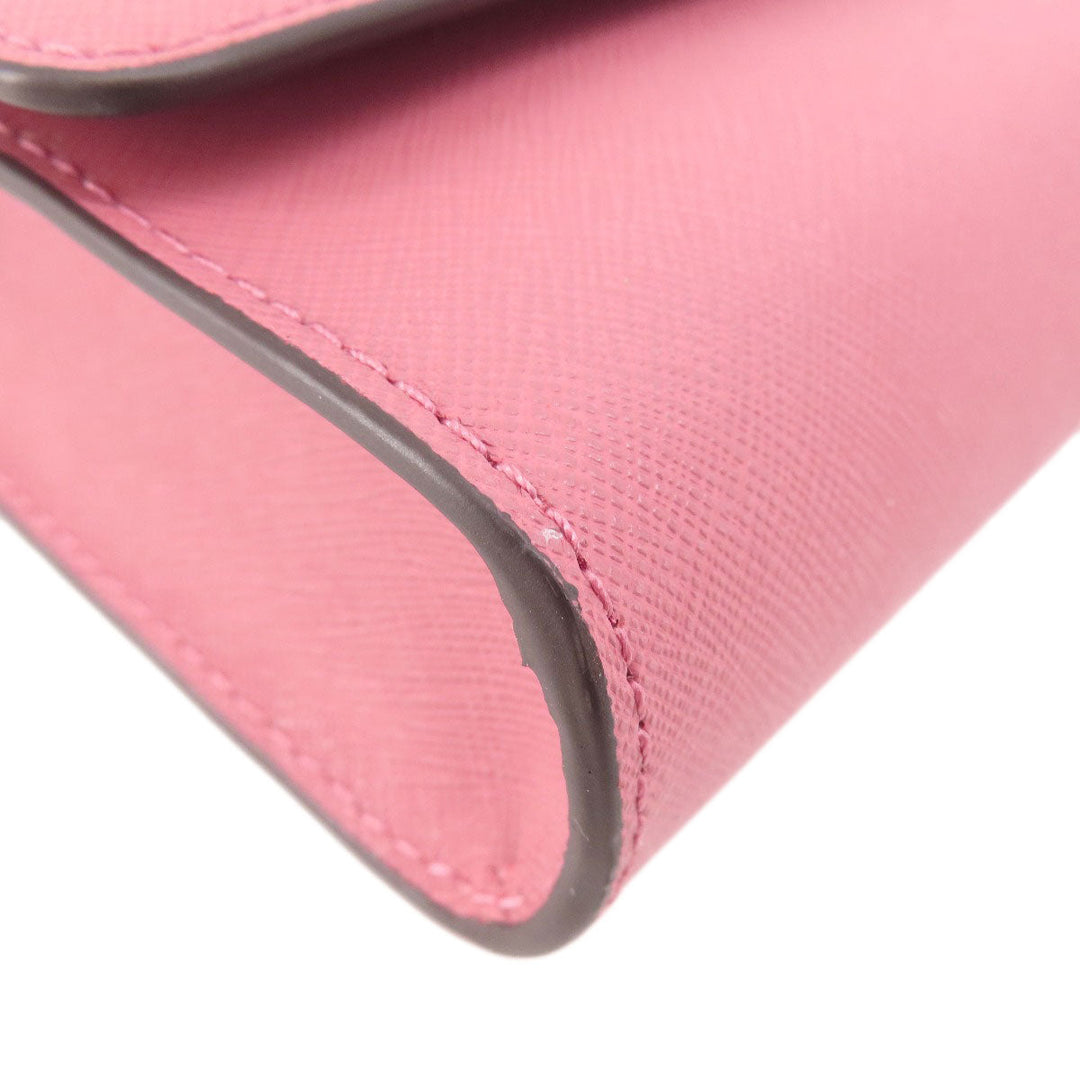 MICHAEL KORS Shoulder Bag PVC pink logoMetal Women Used Authentic