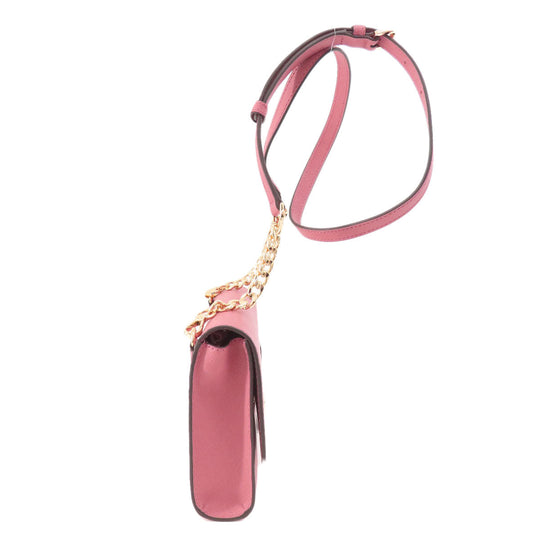 MICHAEL KORS Shoulder Bag PVC pink logoMetal Women Used Authentic