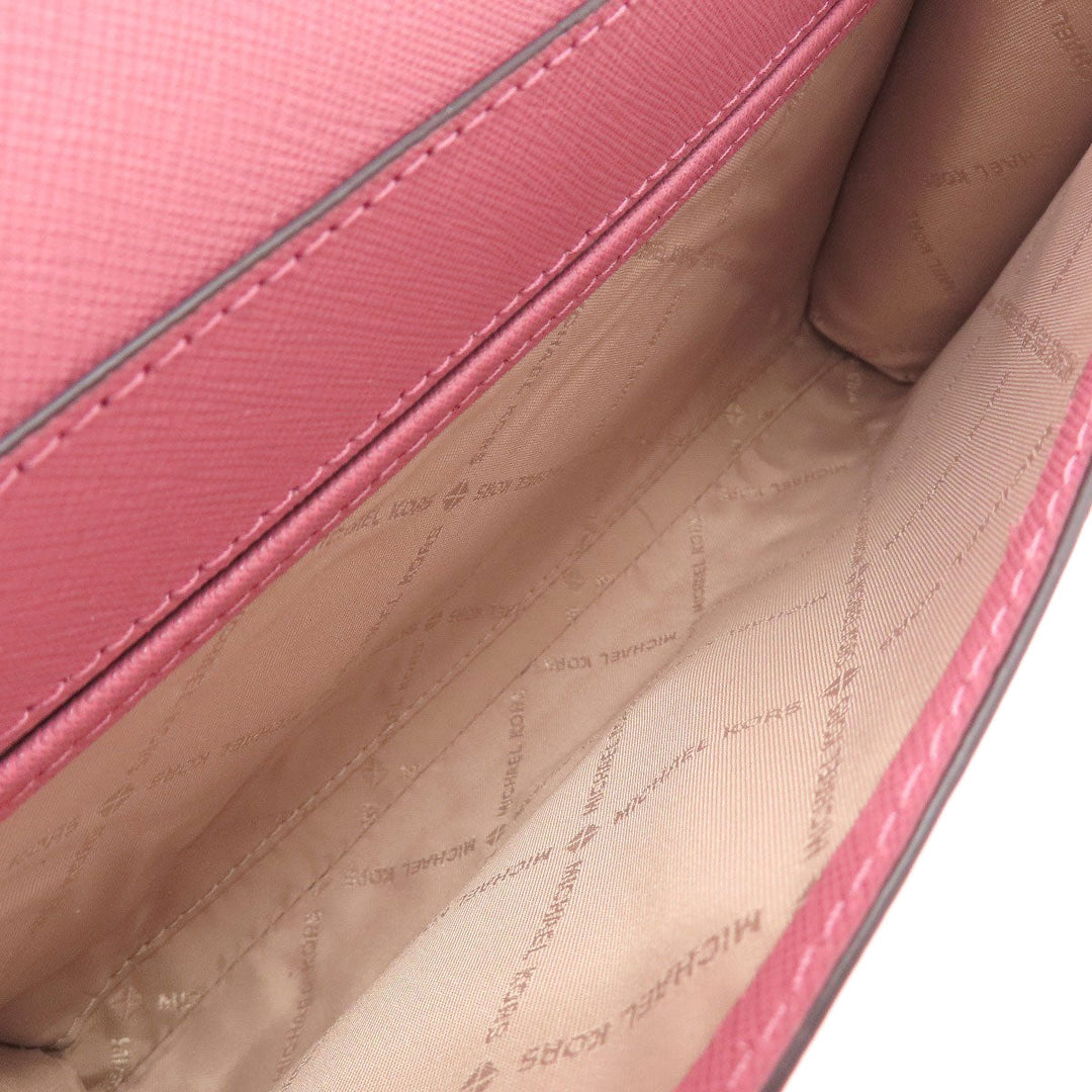 MICHAEL KORS Shoulder Bag PVC pink logoMetal Women Used Authentic