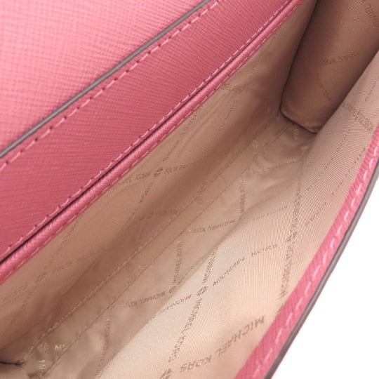 MICHAEL KORS Shoulder Bag PVC pink logoMetal Women Used Authentic