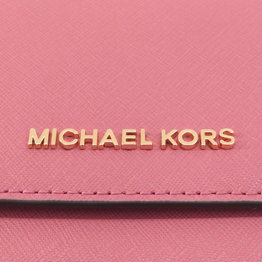 MICHAEL KORS Shoulder Bag PVC pink logoMetal Women Used Authentic