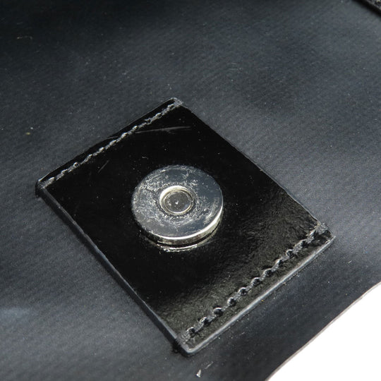 KENZO Tote Bag PVC black logo Women Used Authentic