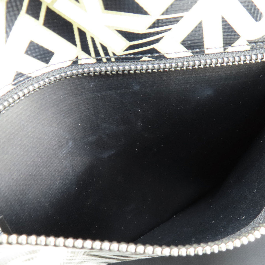 KENZO Tote Bag PVC black logo Women Used Authentic
