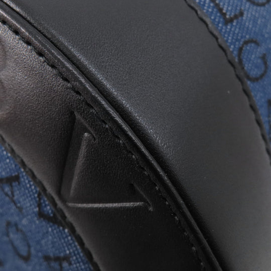 BVLGARI Handbag denim blue Logomania B Zero One Women Used Authentic
