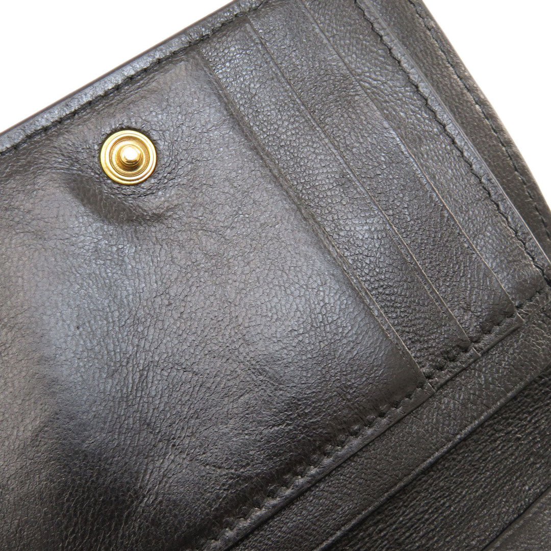 BALENCIAGA Bifold Wallet 650871 leather black logo Women(Unisex) Used Authentic