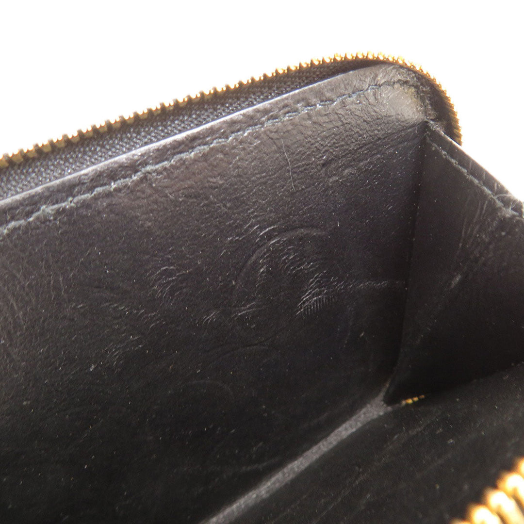 BALENCIAGA Bifold Wallet 650871 leather black logo Women(Unisex) Used Authentic