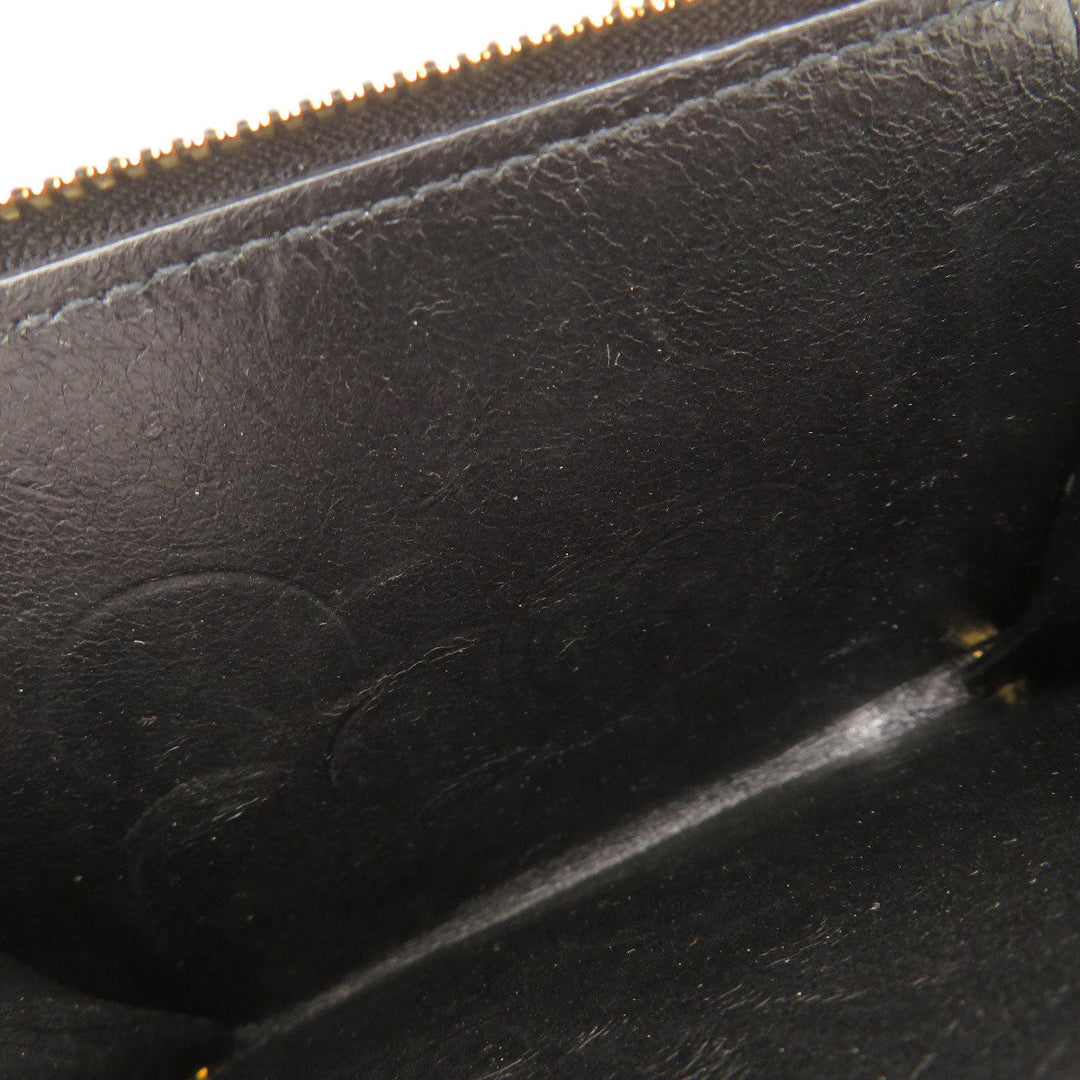 BALENCIAGA Bifold Wallet 650871 leather black logo Women(Unisex) Used Authentic
