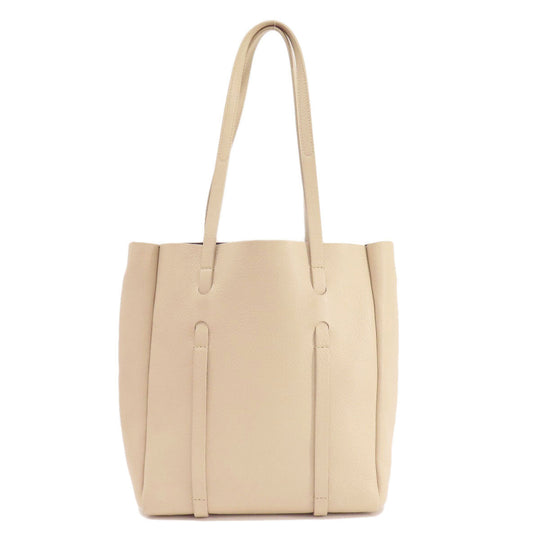 BALENCIAGA Tote Bag leather beige Everyday Tote Women Used Authentic