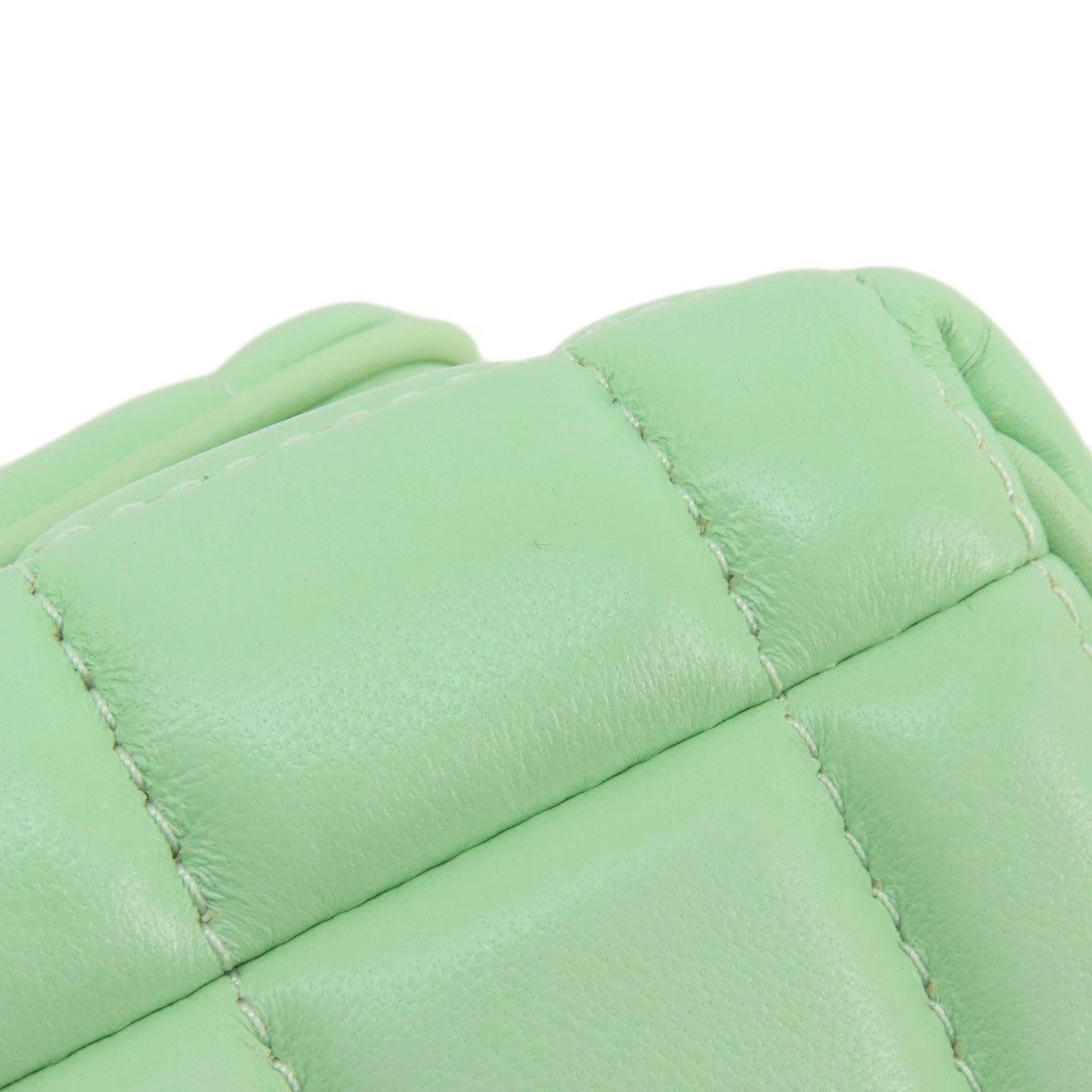 Kate Spade Shoulder Bag leather green logo Women Used Authentic