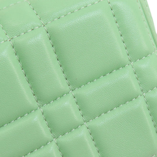 Kate Spade Shoulder Bag leather green logo Women Used Authentic