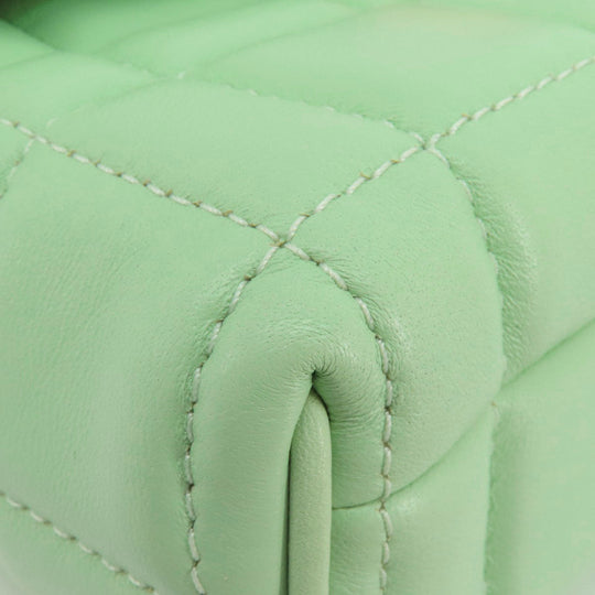 Kate Spade Shoulder Bag leather green logo Women Used Authentic