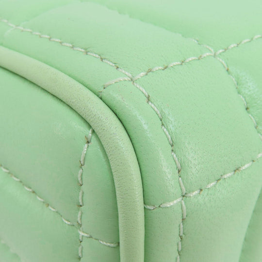 Kate Spade Shoulder Bag leather green logo Women Used Authentic
