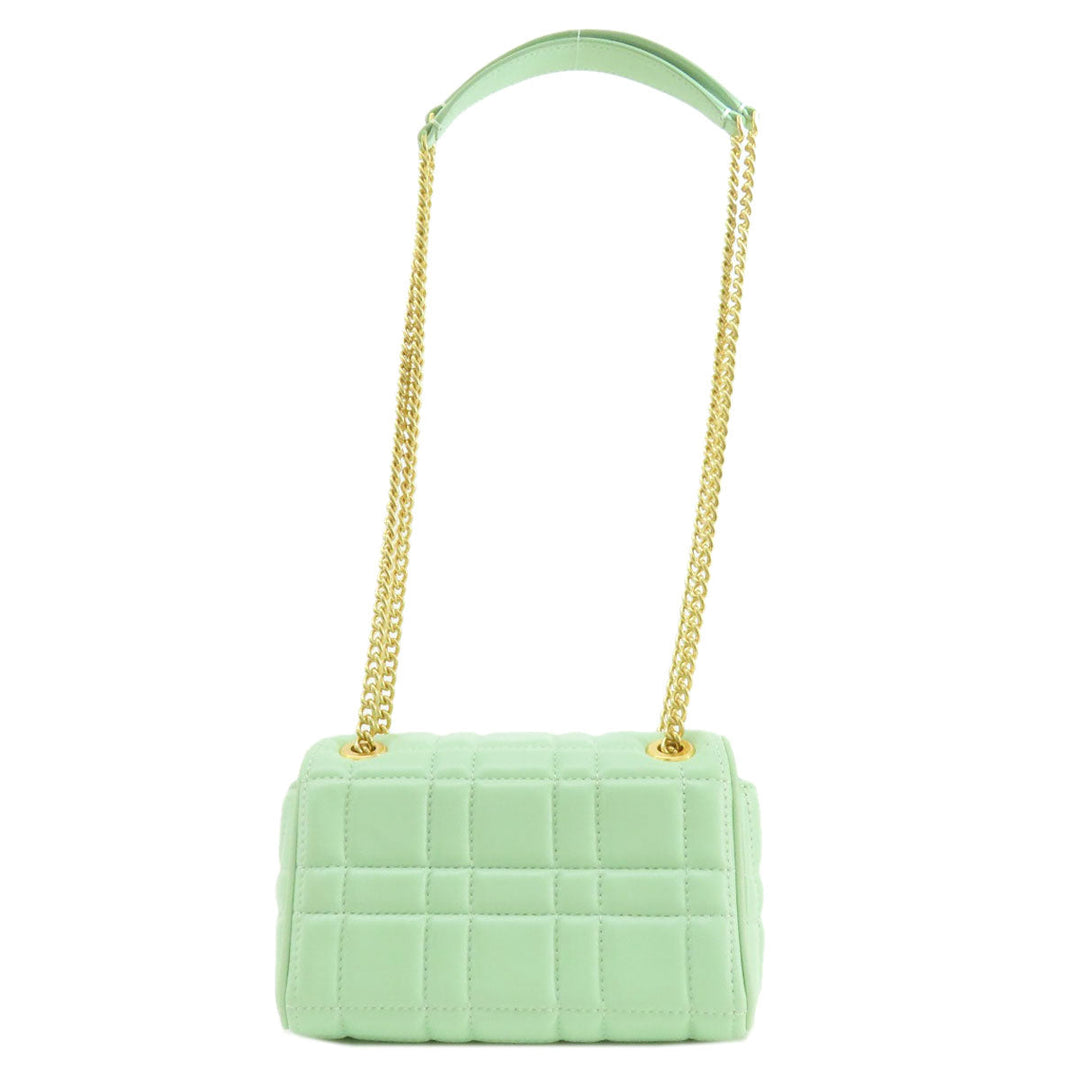 Kate Spade Shoulder Bag leather green logo Women Used Authentic