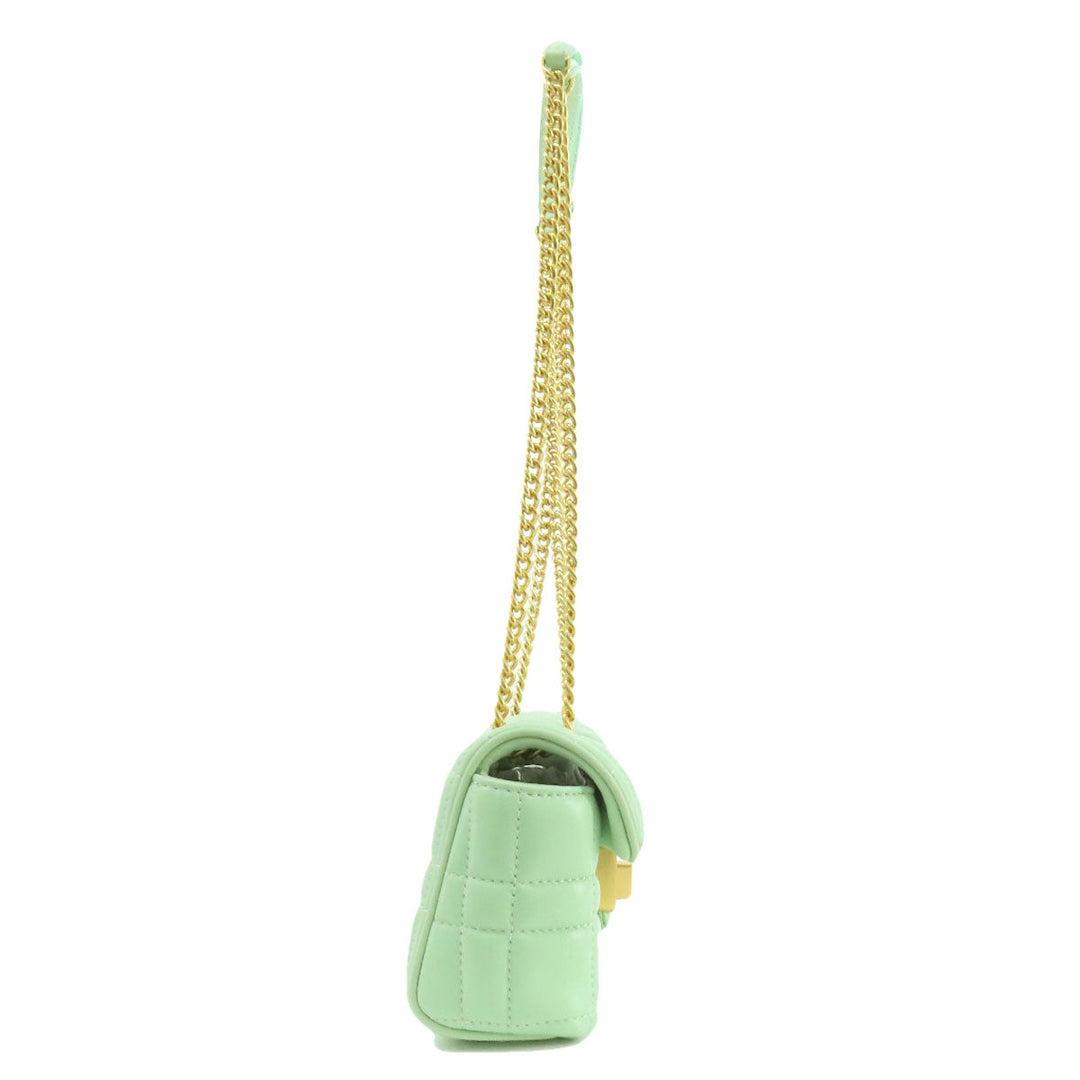 Kate Spade Shoulder Bag leather green logo Women Used Authentic