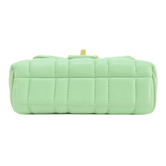 Kate Spade Shoulder Bag leather green logo Women Used Authentic