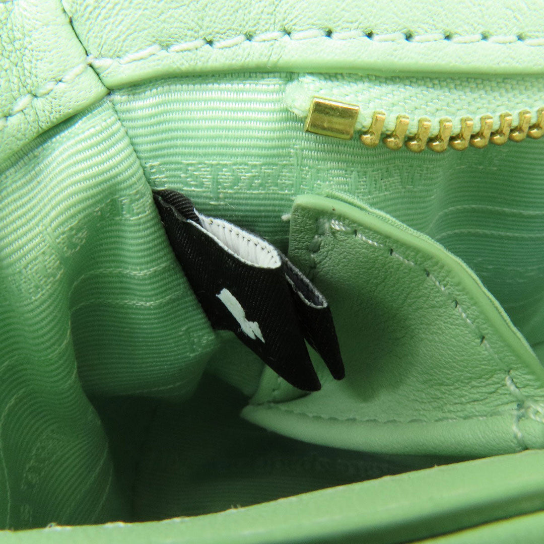 Kate Spade Shoulder Bag leather green logo Women Used Authentic