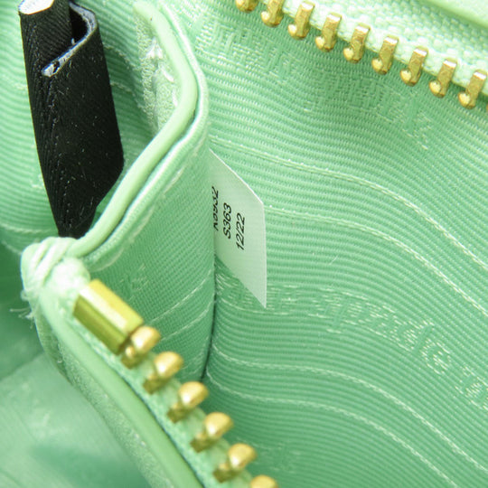 Kate Spade Shoulder Bag leather green logo Women Used Authentic