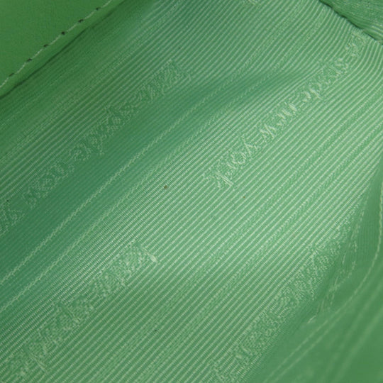 Kate Spade Shoulder Bag leather green logo Women Used Authentic