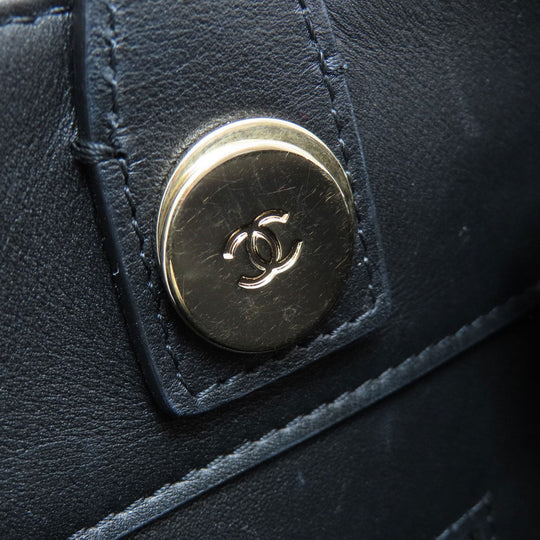 CHANEL Handbag Calfskin black Matelasse COCO Mark Gold Metal 2WAY