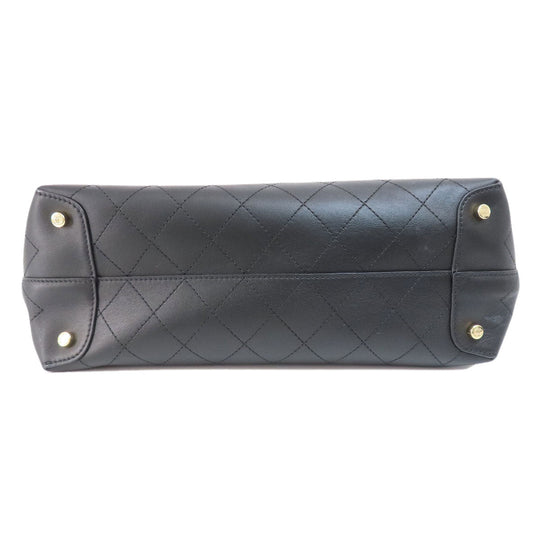 CHANEL Handbag Calfskin black Matelasse COCO Mark Gold Metal 2WAY
