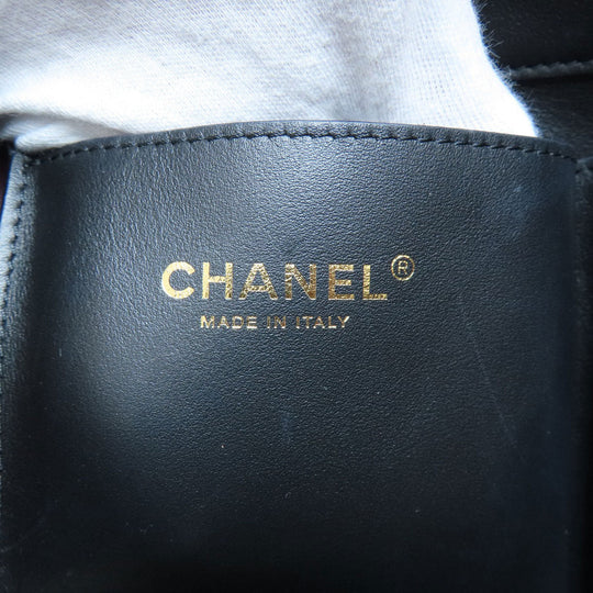 CHANEL Handbag Calfskin black Matelasse COCO Mark Gold Metal 2WAY