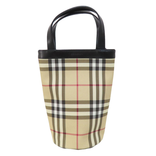 BURBERRY Handbag PVC beige Nova Check Women Used Authentic