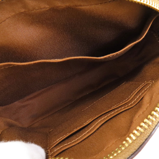 COACH Shoulder Bag 91677 PVC Brown Signature 2WAY Women Used Authentic